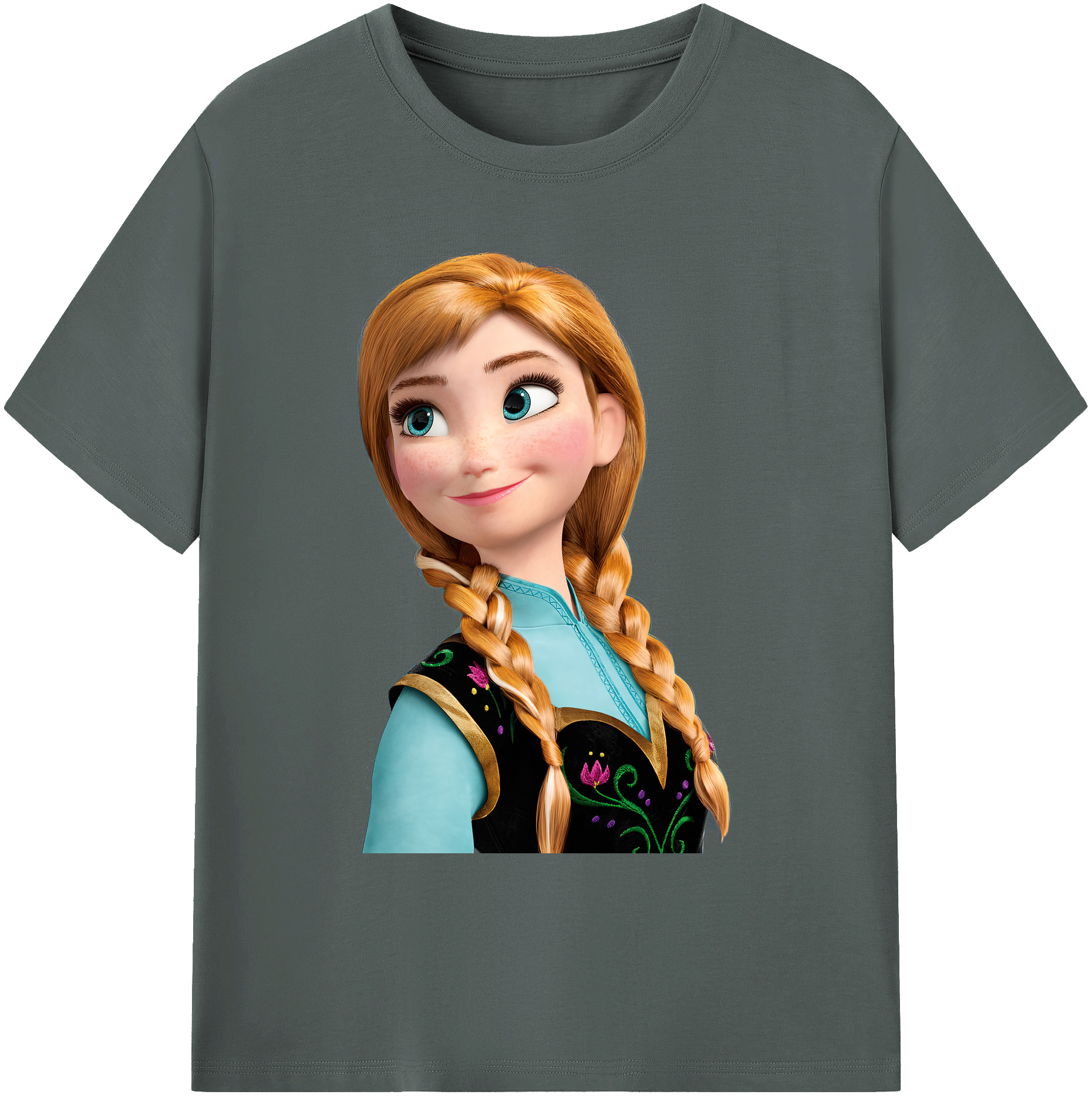 （画像用） アナと雪の女王 アンナ エルサ Frozen Anna Elsa 綿100％ メンズ半袖Tシャツ｜肌触りやわらか＆通気性